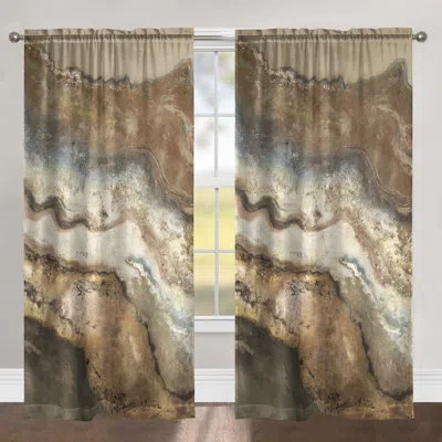 Laural Home Asturias Lava Flow Abstract Blackout Curtains