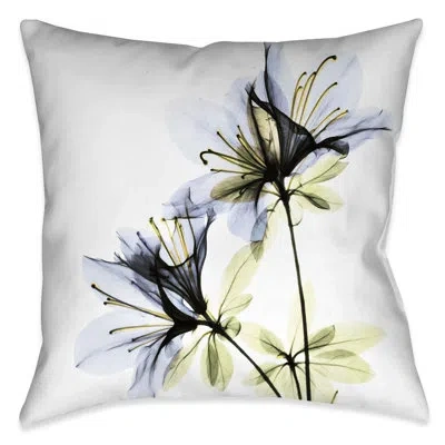 Laural Home Azalea X-ray X-ray Decorative Square Pillow Cover & Insert In Multi