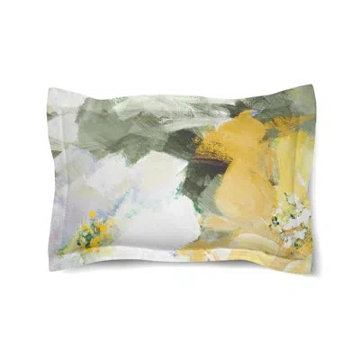 Laural Home Barreiro Brushed Pickings Microfiber Sham In Green