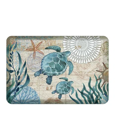 Laural Home Bay Turtles Anti-fatigue Kitchen Mat, 20" X 30" In Multi Color