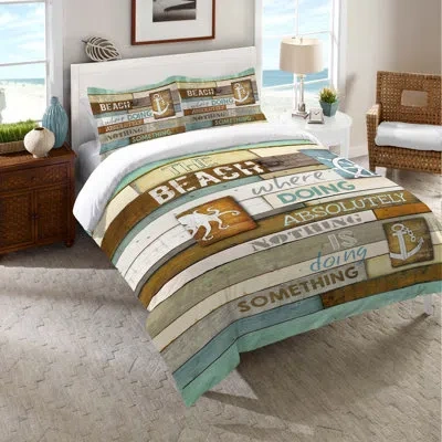 Laural Home Beach Mantra Sham In Blue