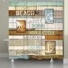 Laural Home Beach Mantra Shower Curtain In Blue