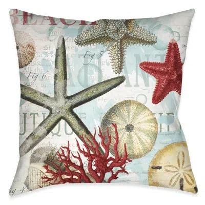Laural Home Beach Shells Throw Pillow In Multi