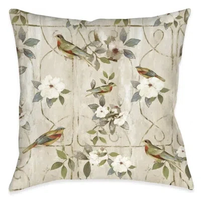 Laural Home Bird Cage Outdoor Decorative Pillow By  In Multi