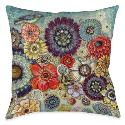 Laural Home Blue Bird Boho Indoor Decorative Pillow In Multi