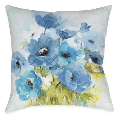 Laural Home Blue Bouquet Indoor Decorative Pillow In Multi