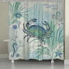 Laural Home Blue Crab Shower Curtain In Blue