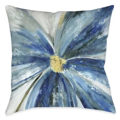 Laural Home Blue Daisy Outdoor Decorative Pillow In Multi