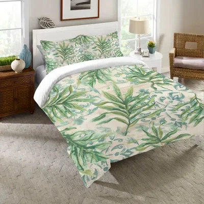 Laural Home Bohemian Palms Comforter In Blue;green