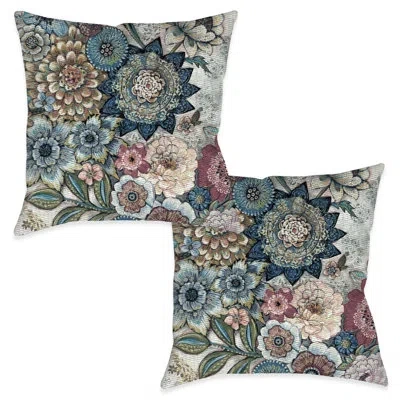 Laural Home Boho Bouquet Indoor Woven Decorative Pillow In Blue;green;red;yellow