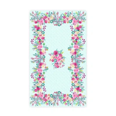Laural Home Boho Christmas Tablecloth In Blue;pink