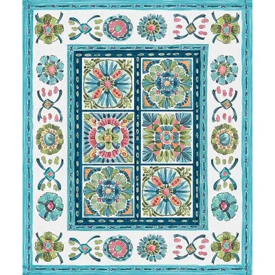 Laural Home Boho Plaza Tablecloth In Teal