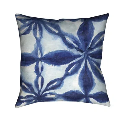 Laural Home Brasher Shibori Indigo, Blue And White Outdoor Throw Pillow In Multi