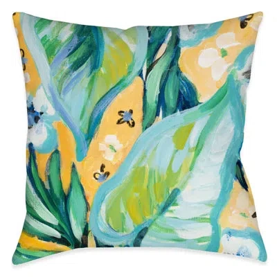 Laural Home Bright Spring Blossoms Outdoor Decorative Pillow In Multi