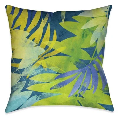 Laural Home Brilliant Botanicals Square Pillow Cover & Insert In Multi