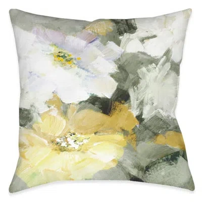 Laural Home Brushed Florals Fields Outdoor Decorative Pillow In Multi