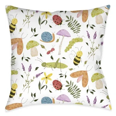 Laural Home Bugalicious Crawlers Bugalicious Crawlers Indoor Decorative Pillow In Multi