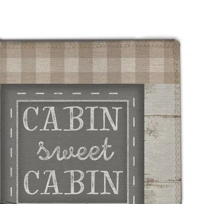 Laural Home Cabin Living Outdoor Door Mat In Gray;beige
