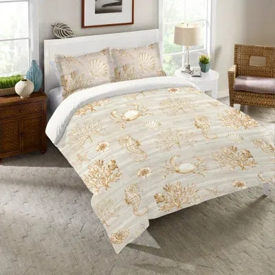 Laural Home Calm Shores Comforter In Gray;yellow