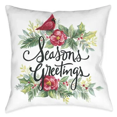 Laural Home Cardinal Greetings Indoor Pillow In Multi