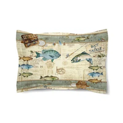 Laural Home Catch Of The Day Comforter Sham In Brown