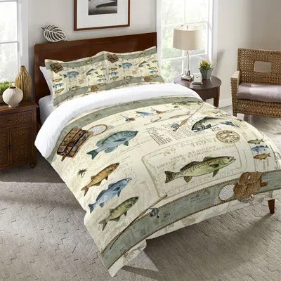 Laural Home Catch Of The Day Single Comforter In Multicolor