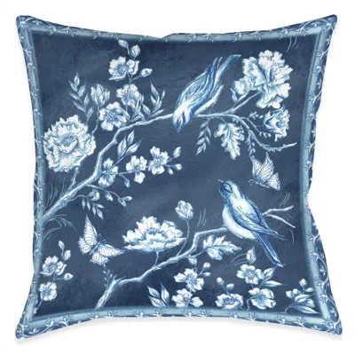 Laural Home Chinoiserie Birds  Indoor Pillow In Multi