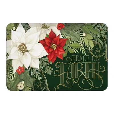Laural Home Christmas Elegance Synthetic Water Resistant Anti-fatigue Non-skid Kitchen Mat In Multi