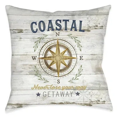 Laural Home Coastal Getaway Outdoor Decorative Pillow In Multi