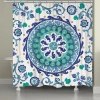 Laural Home Coastal Medallion Shower Curtain In Blue