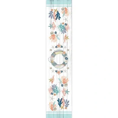 Laural Home Coastal Reef Table Runner In Teal