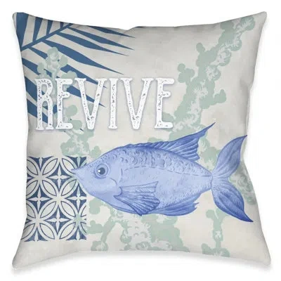 Laural Home Coastal Spa Revive Outdoor Decorative Pillow In Multi
