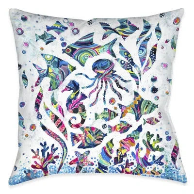 Laural Home Colorful Coastal Indoor Pillow In Multi