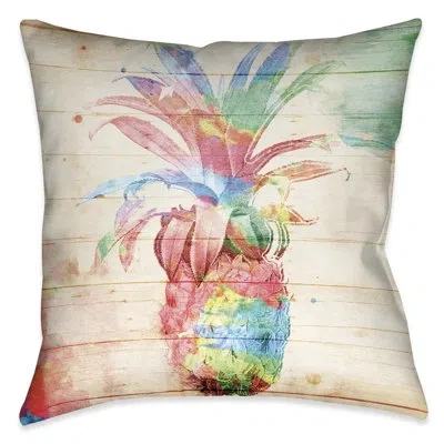 Laural Home Colorful Pineapple Indoor Decorative Pillow In Multi