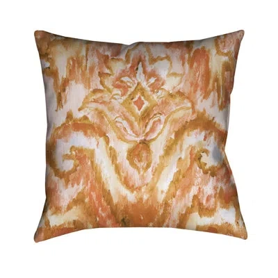 Laural Home Coral Pattern Indigo Pattern Outdoor Throw Pillow In Brown