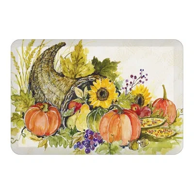 Laural Home Cornucopia Harvest Anti-fatigue Mat In Green