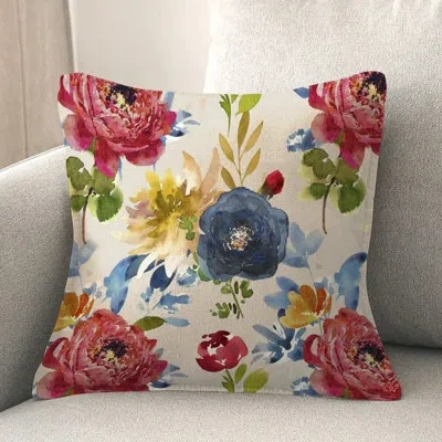 Laural Home Country Bouquet Neutral Indoor Decorative Pillow In Multi