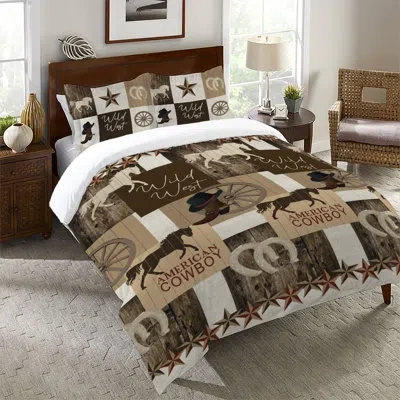 Laural Home Country Living Single Comforter In Brown,ivory