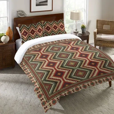 Laural Home Country Mood Navajo Country Mood Ii Duvet Cover In Brown;red