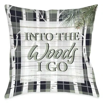 Laural Home Cozy Christmas Into The Woods Indoor Decorative Pillow In Multi