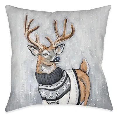 Laural Home Cozy Deer Indoor Decorative Pillow In Multi