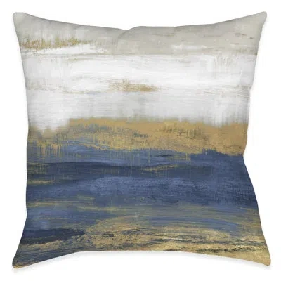 Laural Home Deep Shades Of Blue Abstract Indoor Pillow In Multi