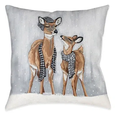 Laural Home Deer Family Fun Indoor Decorative Pillow In Multi