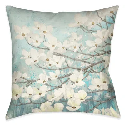 Laural Home Dogwood Blossoms Ii Indoor Decorative Pillow In Multi