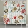 Laural Home Dream Beach Shells Shower Curtain In Red