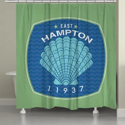 Laural Home East Hampton Single Shower Curtain In Blue;green