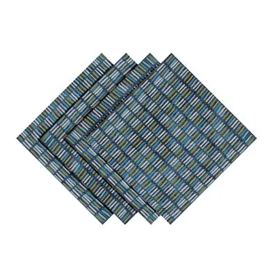 Laural Home Embellished Shells 20" X 20" Napkin In Blue