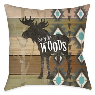 Laural Home Enjoy The Woods Pillow Enwd In Multi