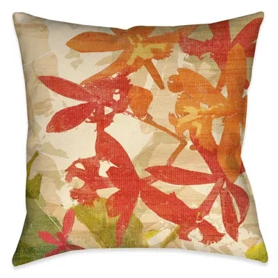 Laural Home Exotic Foliage I Indoor Decorative Pillow In Multi