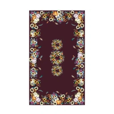 Laural Home Fall Feathers Tablecloth In Red